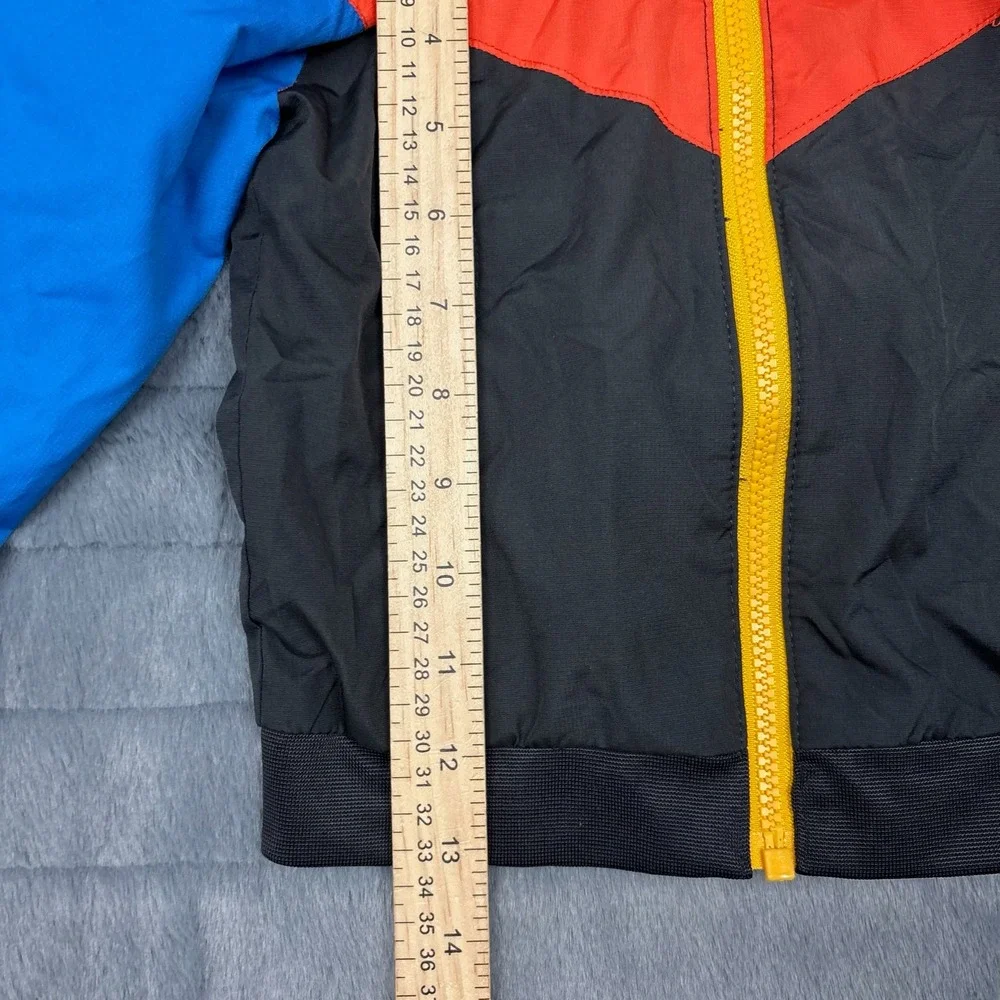 Nike Windbreaker Jacket Kids 2T Multicolor Colorblock Chevron Hooded Zip 807421